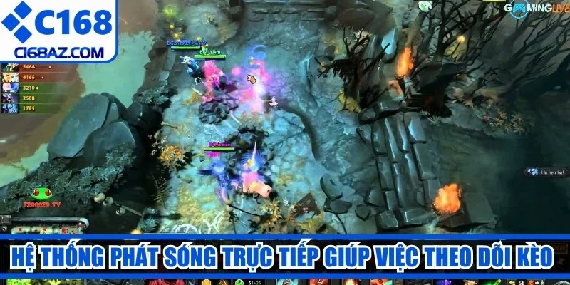 Hệ thống phát sóng trực tiếp giúp việc theo dõi kèo dota 2 chính xác