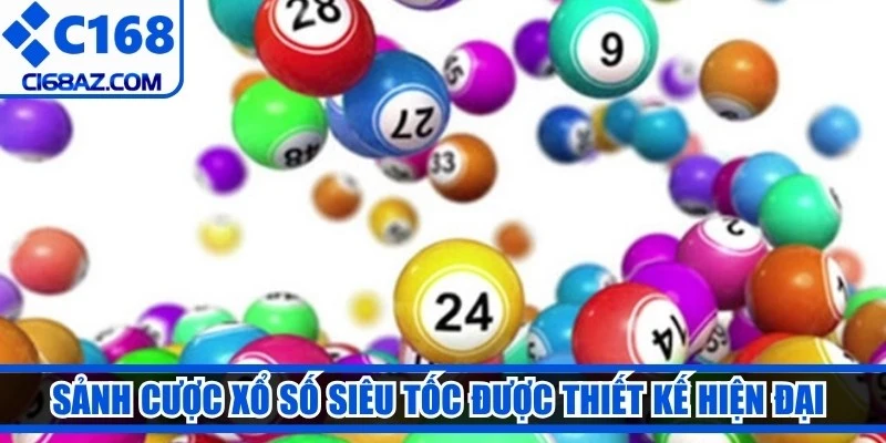 Sảnh cược xổ số siêu tốc được thiết kế hiện đại và trực quan